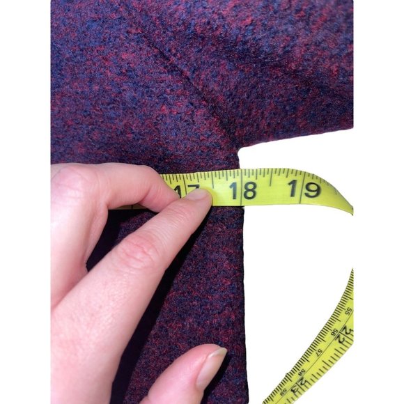 Vintage Jos A. Bank Womens 100% Wool Cardigan Coat Size 10 Wine Purple Snap - Picture 6 of 7